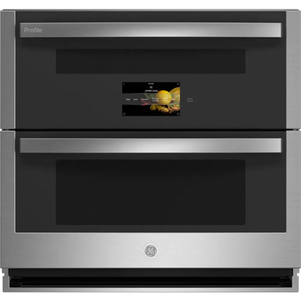 GE Profile 30" 5 Cu. Ft. Double True Convection Electric Wall Oven (PTS9200SNSS) - Stainless Steel