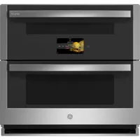 GE Profile 30" 5 Cu. Ft. Double True Convection Electric Wall Oven (PTS9200SNSS) - Stainless Steel