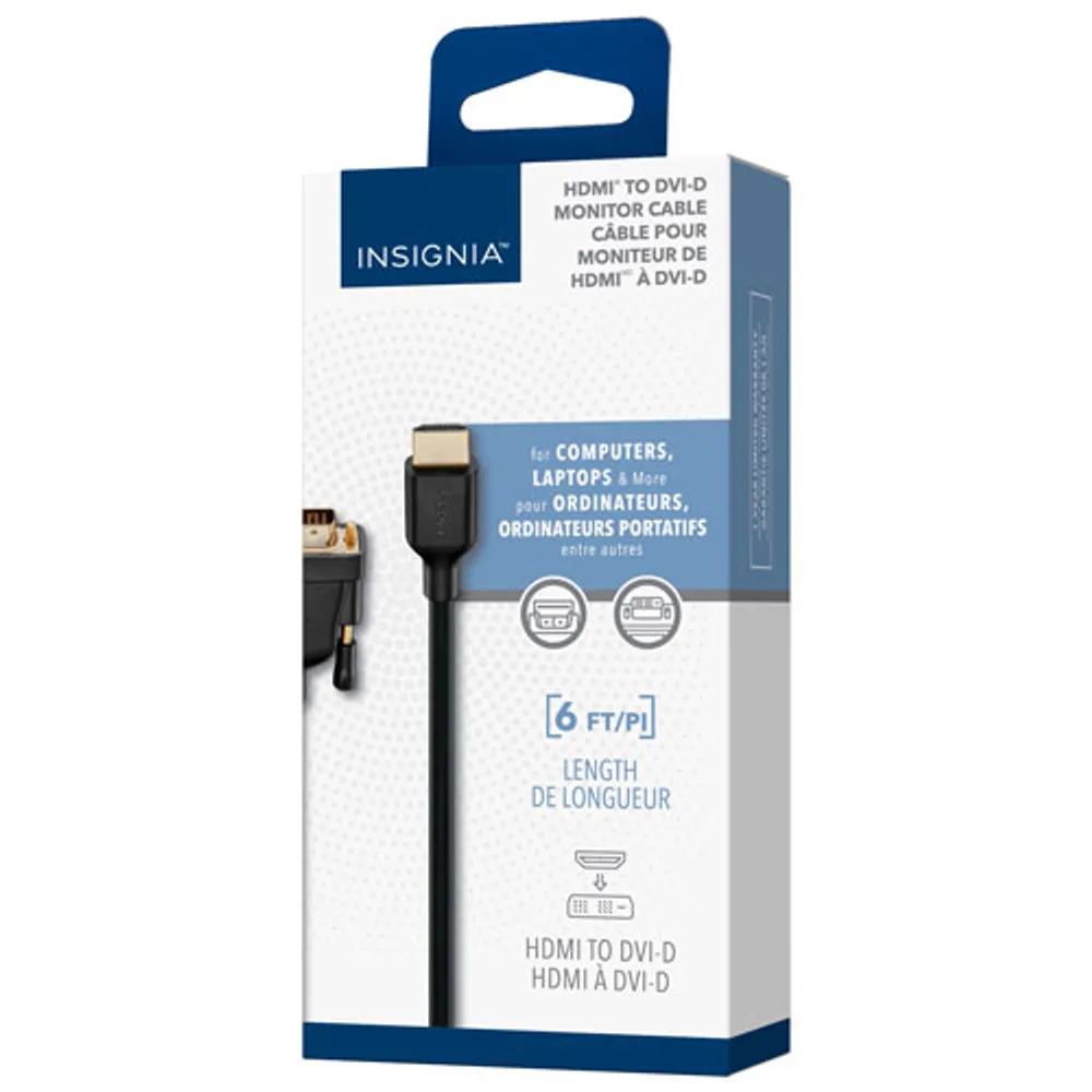 Insignia 1.8m (6 ft.) HDMI to DVI Cable (NS-PCHDDV6-C)