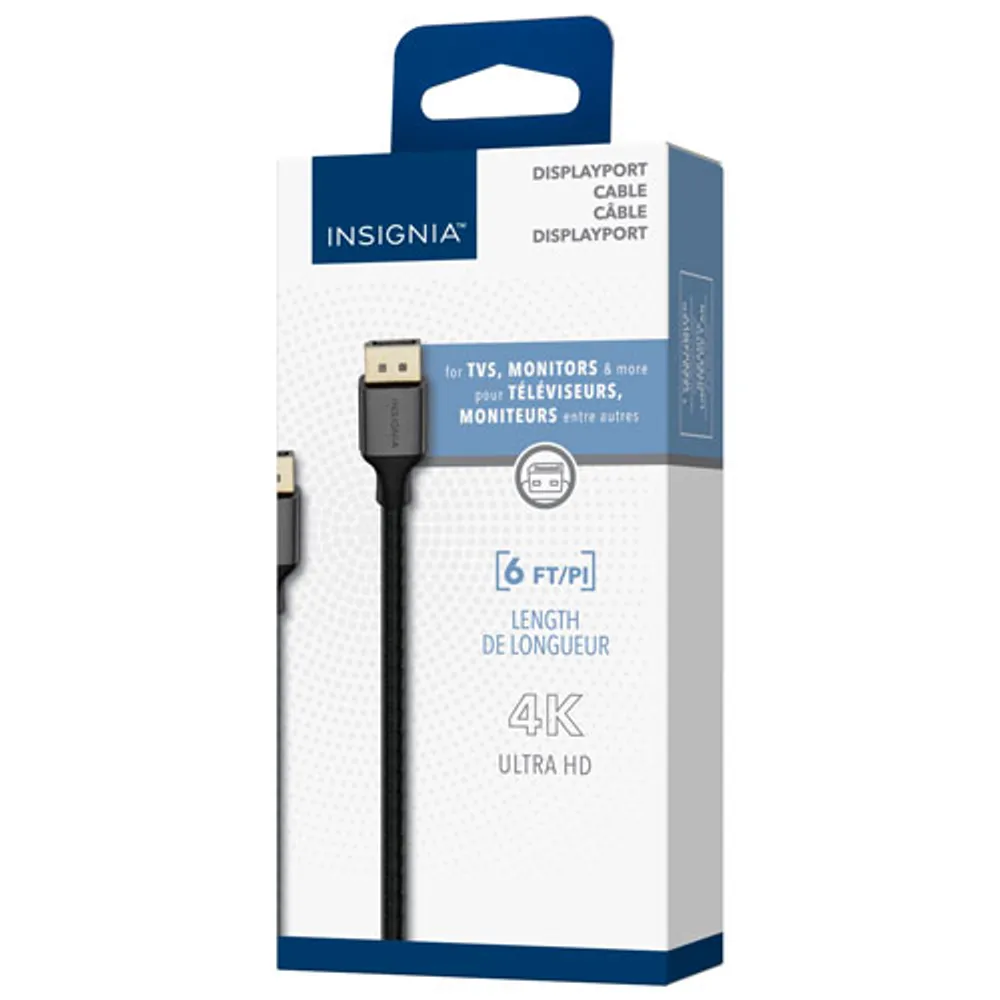 Insignia 1.8m (6 ft.) DisplayPort to DisplayPort Cable (NS-PCDPDP6-C)