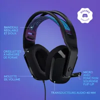 Casque de jeu G335 de Logitech - Noir