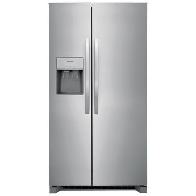 Frigidaire Gallery 36" 25.6 Cu Ft Side-By-Side Refrigerator w/ Ice Dispenser (FRSS2623AS) -Stainless Steel
