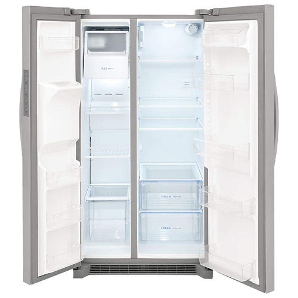 Frigidaire Gallery 36" 25.6 Cu Ft Side-By-Side Refrigerator w/ Ice Dispenser (FRSS2623AS) -Stainless Steel