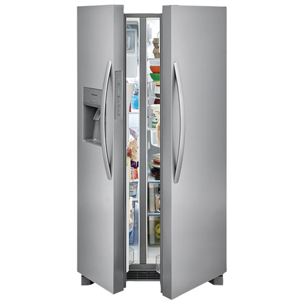 Frigidaire Gallery 36" 25.6 Cu Ft Side-By-Side Refrigerator w/ Ice Dispenser (FRSS2623AS) -Stainless Steel