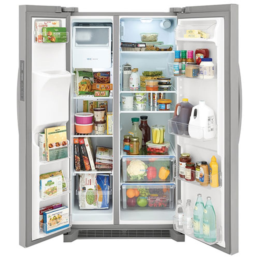 Frigidaire Gallery 36" 25.6 Cu Ft Side-By-Side Refrigerator w/ Ice Dispenser (FRSS2623AS) -Stainless Steel