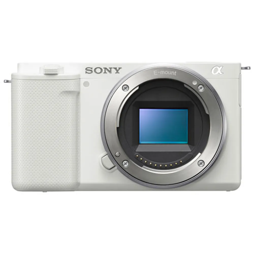 Sony Alpha ZV-E10 APS-C Interchangeable Lens Mirrorless Vlog Camera (Body Only) - White