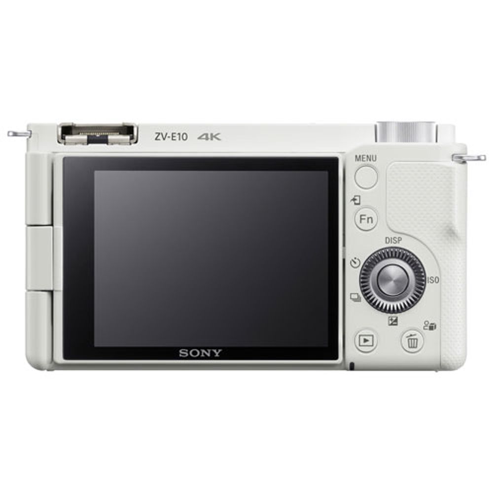 Sony Alpha ZV-E10 APS-C Interchangeable Lens Mirrorless Vlog Camera (Body Only) - White