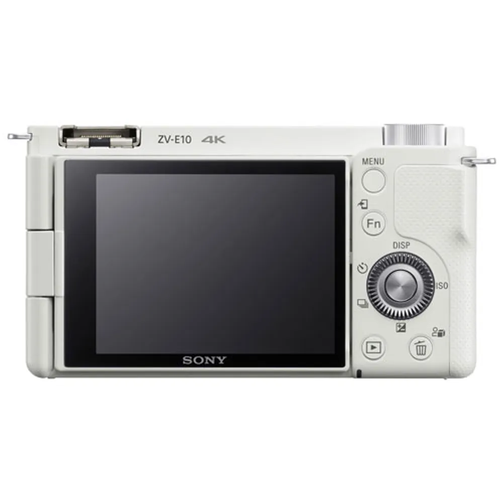 Sony Alpha ZV-E10 APS-C Interchangeable Lens Mirrorless Vlog Camera (Body Only) - White