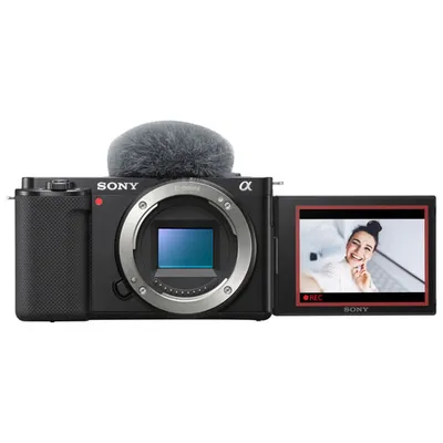 Sony Alpha ZV-E10 APS-C Interchangeable Lens Mirrorless Vlog Camera (Body Only) - Black