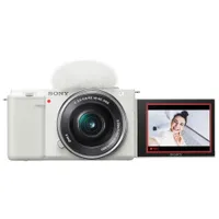 Sony Alpha ZV-E10 APS-C Interchangeable Lens Mirrorless Vlog Camera with 16-50mm Lens Kit - White