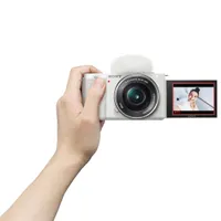 Sony Alpha ZV-E10 APS-C Interchangeable Lens Mirrorless Vlog Camera with 16-50mm Lens Kit - White