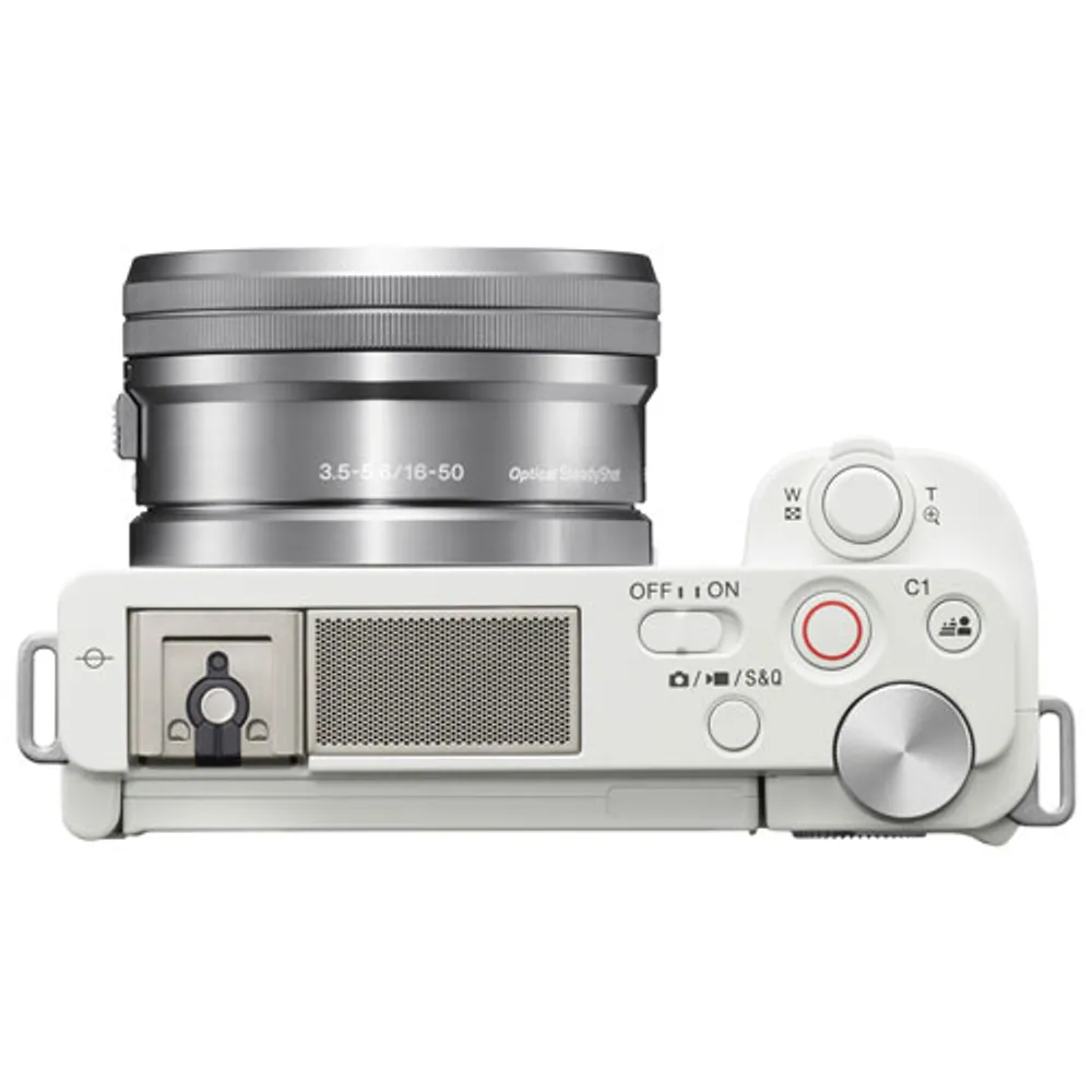 Sony Alpha ZV-E10 APS-C Interchangeable Lens Mirrorless Vlog Camera with 16-50mm Lens Kit - White