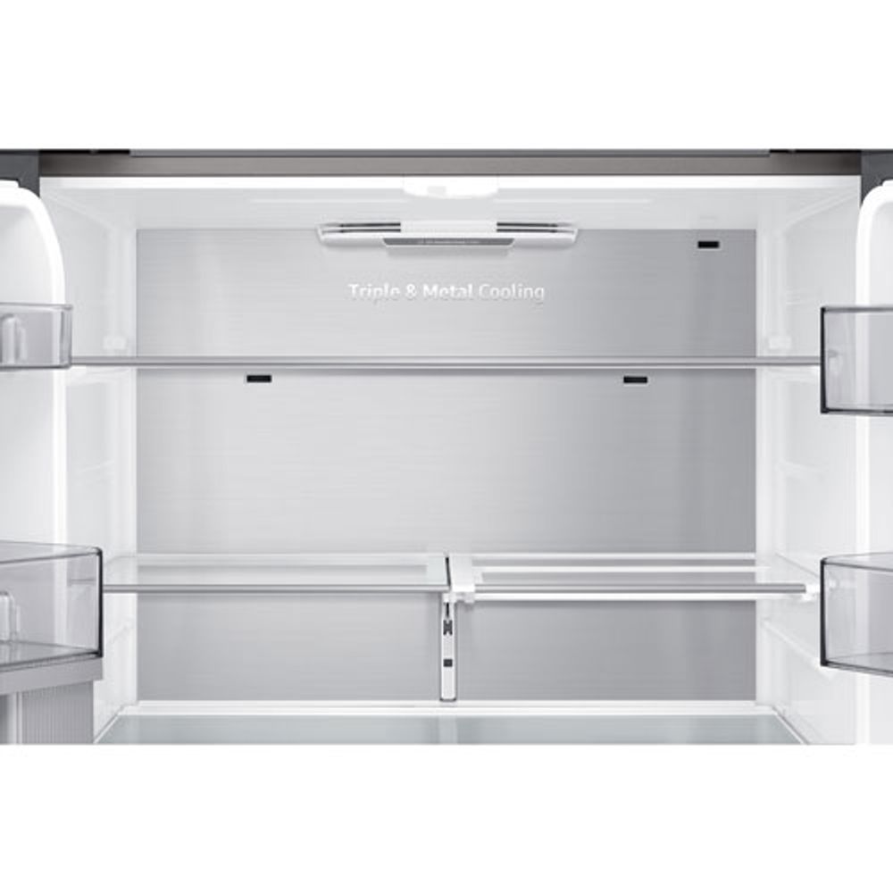 Samsung BESPOKE 36" 29 Cu. Ft. 4-Door Flex French Door Refrigerator (RF29A9675AP/AC) - Custom Panel Ready