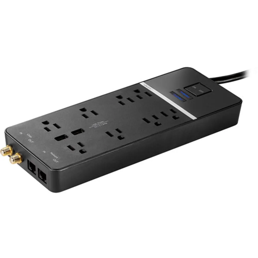 Rocketfish 8-Outlet 2-USB Surge Protector (RF-HTS2815-C) - Only at Best Buy