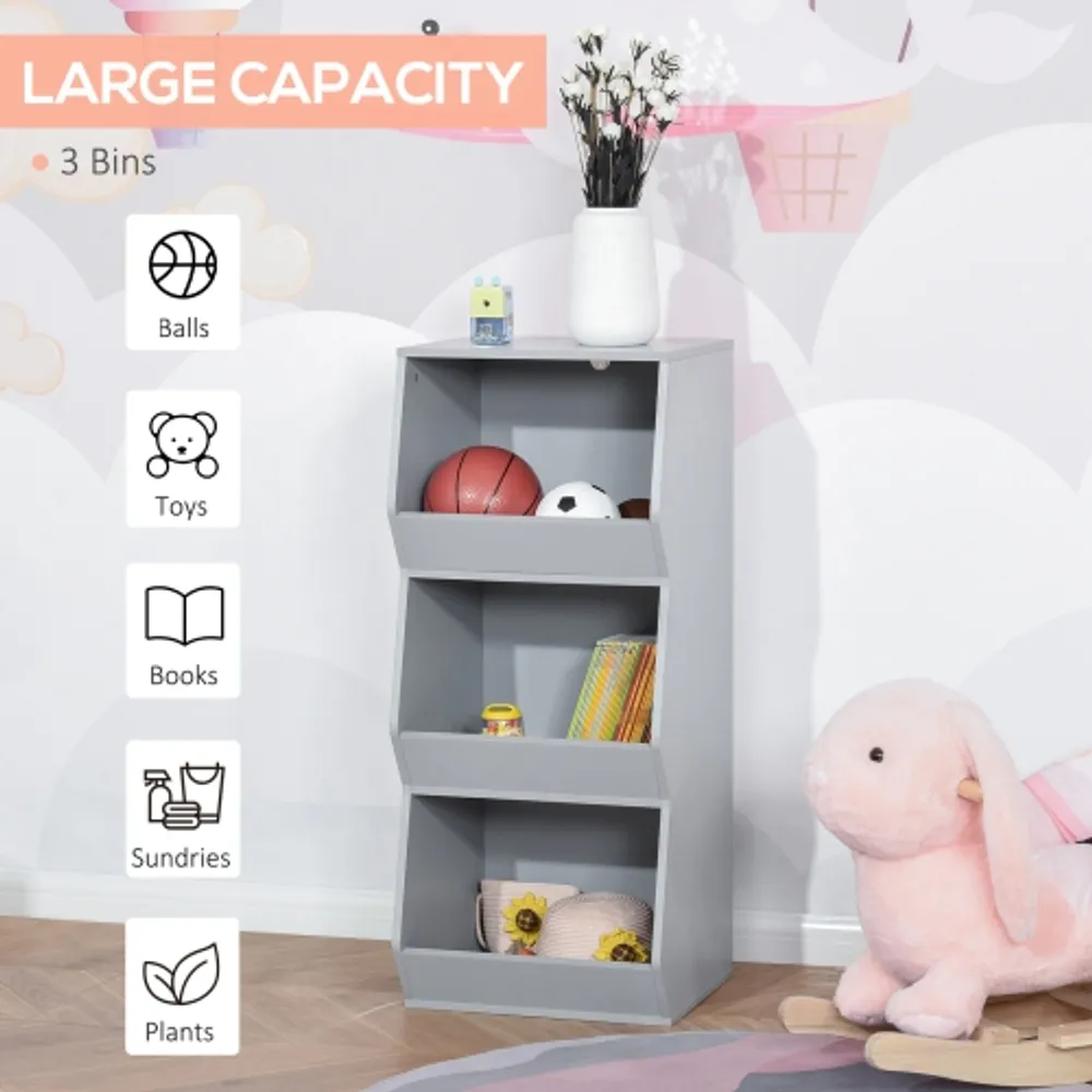 Kids Wooden Bookshelf Bookcase Children Toy Storage Cabinet