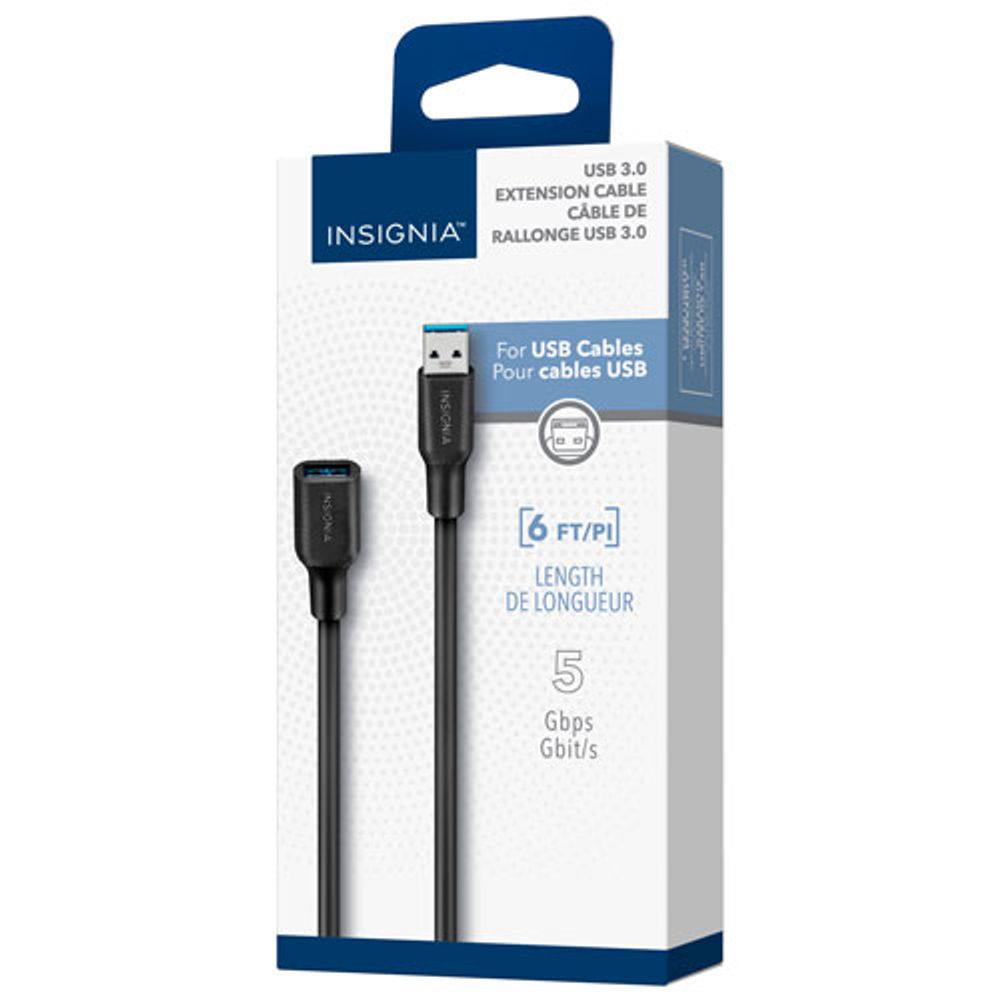 Insignia 1.8m (6 ft.) USB-A 3.0 Extension Cable (NS-PC3A3A6-C)