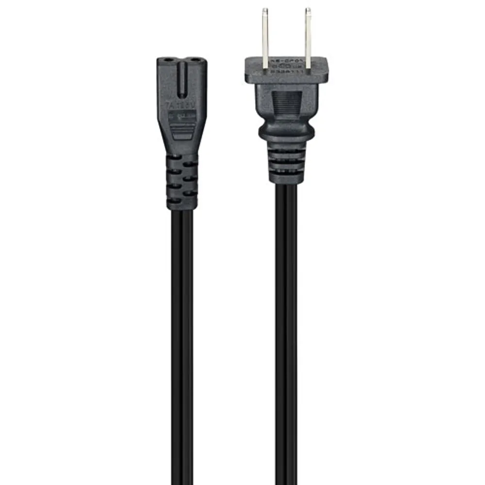 Best Buy Essentials 2m (6 ft.) Polarized Power Cord (BE-HCL330-C) - Black - Only at Best Buy