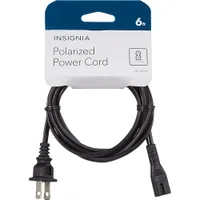 Best Buy Essentials 2m (6 ft.) Polarized Power Cord (BE-HCL330-C) - Black - Only at Best Buy
