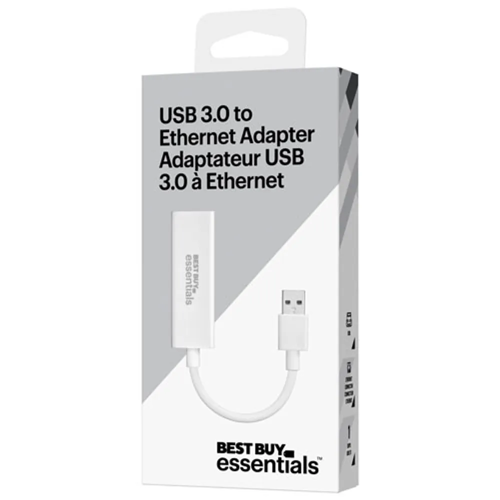 Best Buy Essentials USB 3.0 to Ethernet Adapter (BE-PA3U6E-C) - Only at Best Buy