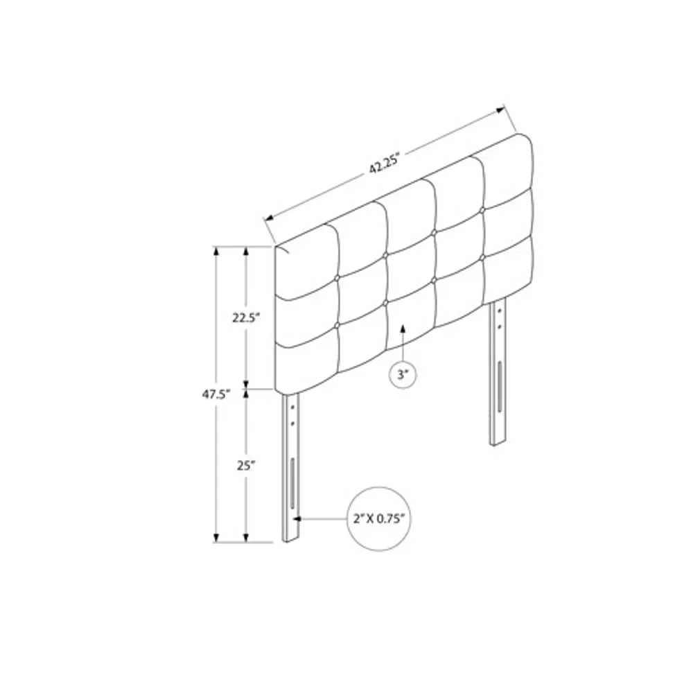 Monarch Contemporary Headboard - Twin