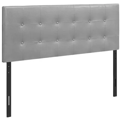 Monarch Contemporary Headboard - Double - Grey