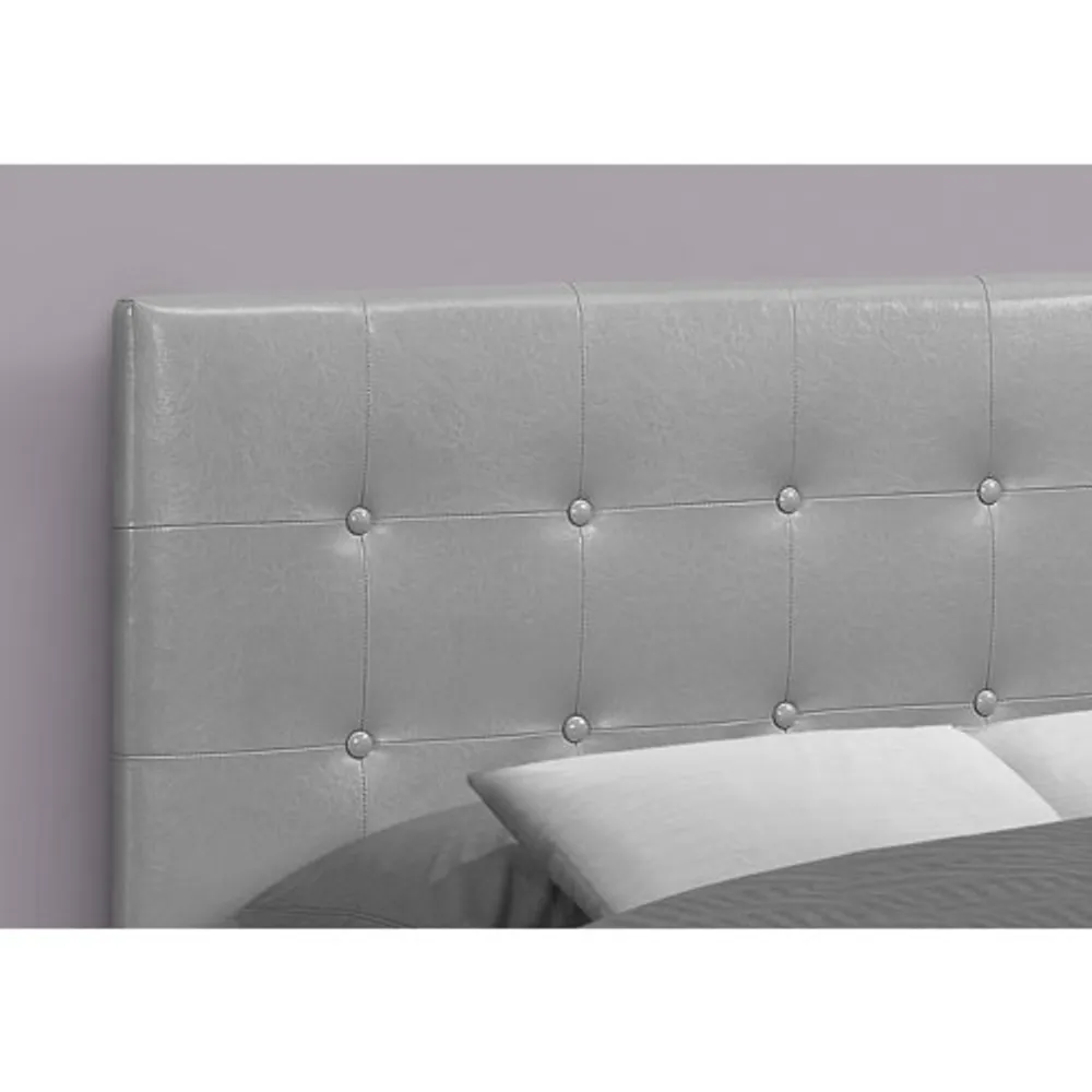 Monarch Contemporary Headboard - Double - Grey