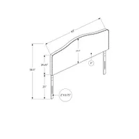 Monarch Traditional Headboard - Queen