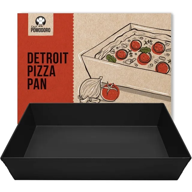 Chef Pomodoro Pizza Baking Set with 3 Pizza Pans and Pizza Rack, (11-Inch  Pans), Non-stick Perforated Pizza Trays for Oven, Grill, Pizza Pan with