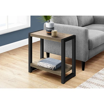 Monarch Contemporary Rectangular End Table - Dark Taupe