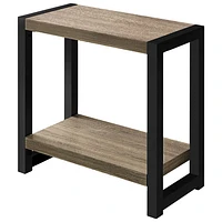 Monarch Contemporary Rectangular End Table - Dark Taupe