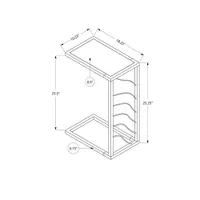 Table d'appoint rectangulaire contemporaine de Monarch