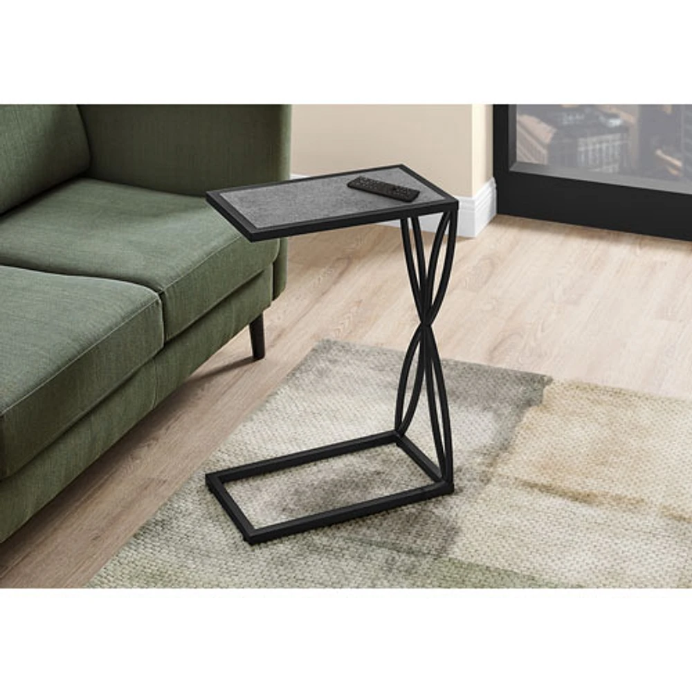 Monarch Contemporary Rectangular Accent Table - Grey