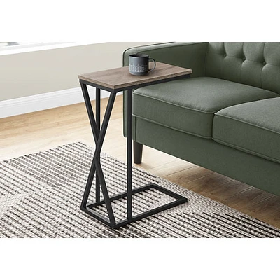 Table d'appoint rectangulaire contemporaine de Monarch - Taupe foncé