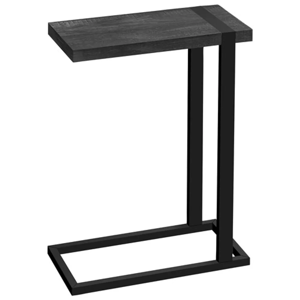 Table d'appoint rectangulaire contemporaine de Monarch - Noir/Bois récupéré