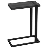 Table d'appoint rectangulaire contemporaine de Monarch - Noir/Bois récupéré