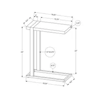 Table d'appoint rectangulaire contemporaine de Monarch - Noir/Bois récupéré