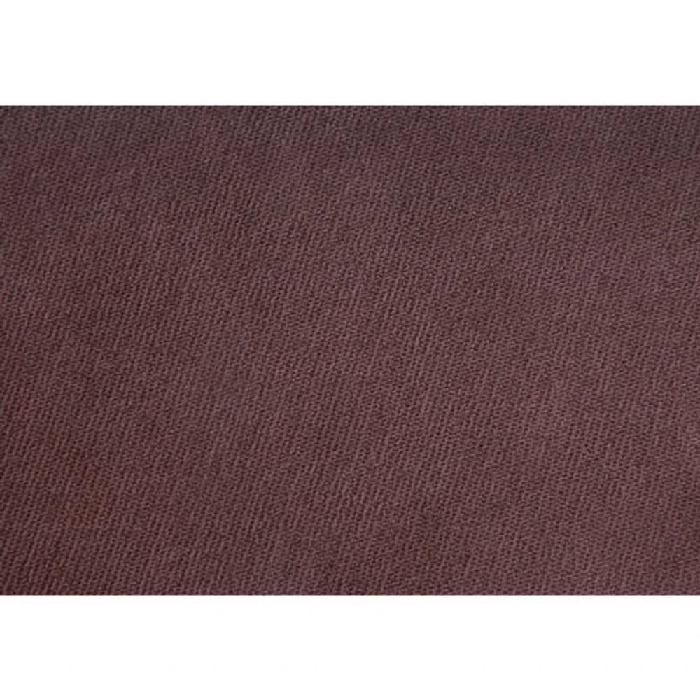Pouf rond en tissu à pattes effilées de Monarch - Prune/Doré