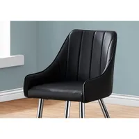 Monarch Contemporary Faux Leather Dining Arm Chair - Set of 2