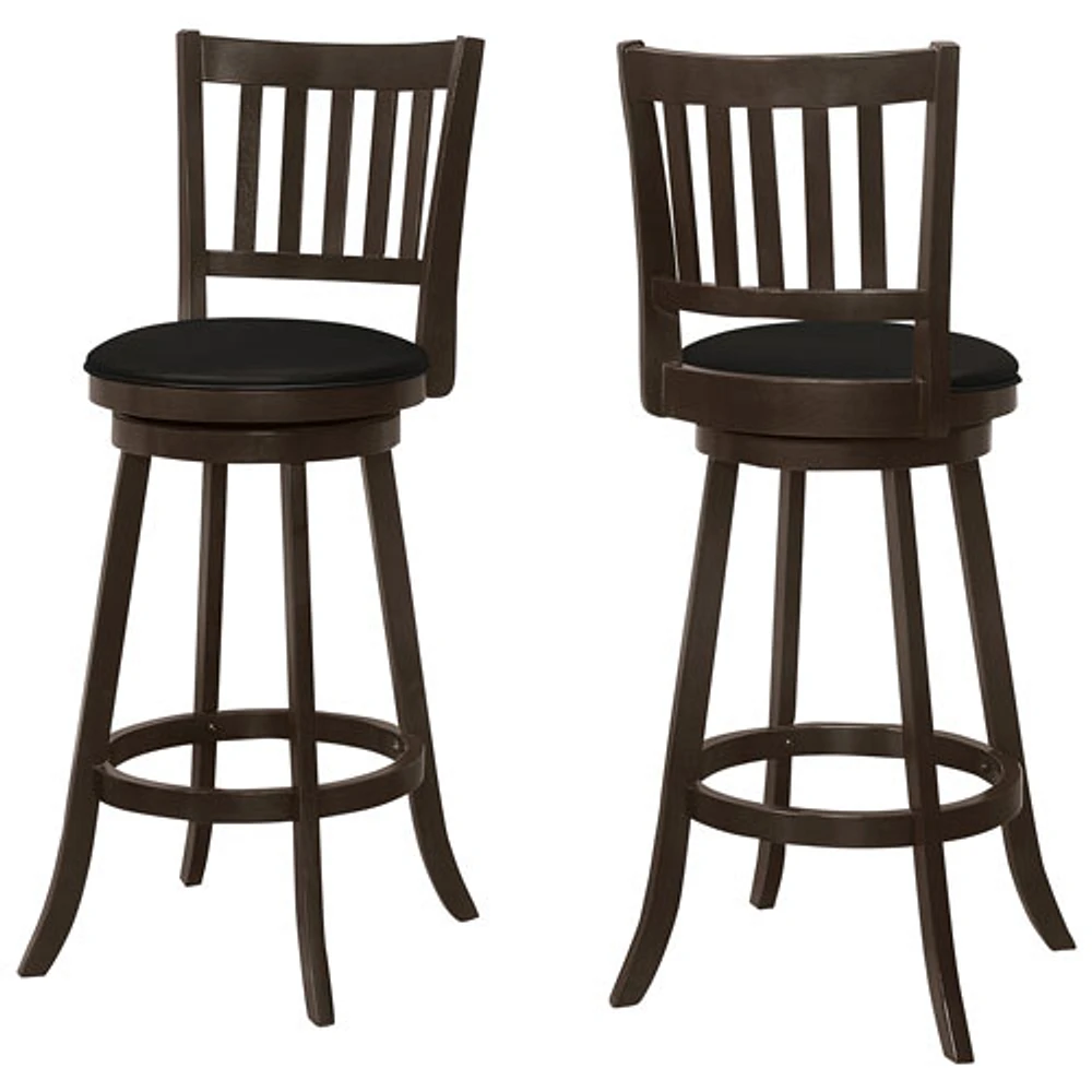 Monarch Traditional Bar Height Swivel Barstool - Set of 2