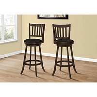 Monarch Traditional Bar Height Swivel Barstool - Set of 2