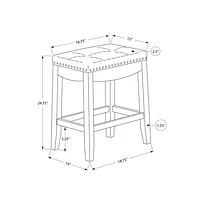 Monarch Traditional Counter Height Barstool - Set of 2