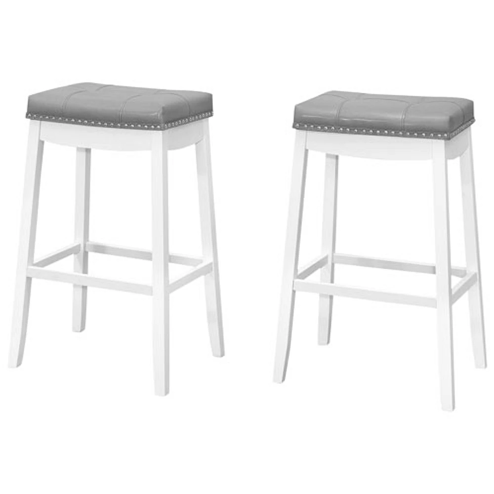 Monarch Traditional Bar Height Backless Barstool - Set of 2