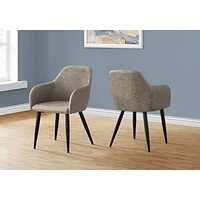 Monarch Contemporary Faux Leather Dining Arm Chair - Set of 2