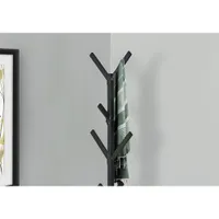 Monarch Modern 70" Metal Coat Rack - Black