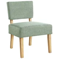 Monarch Fabric Armless Accent Chair - Green