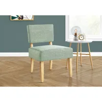 Monarch Fabric Armless Accent Chair - Green