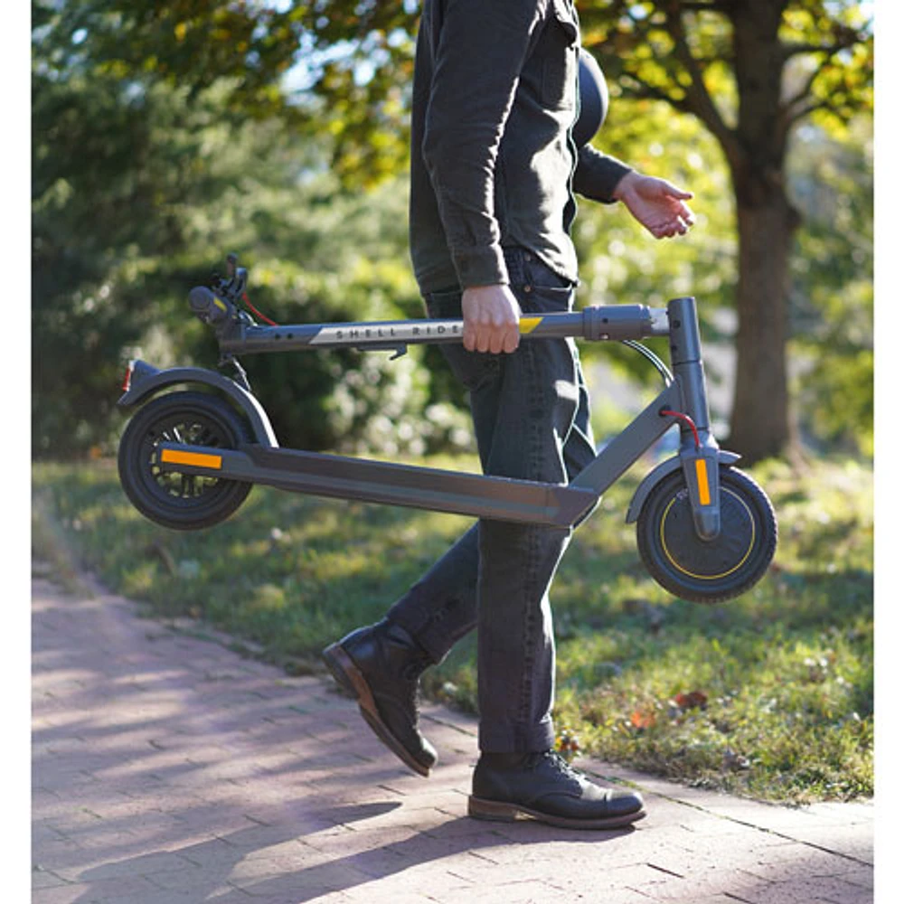 Shell Ride 5S Electric Scooter (350W Motor / 30km Range / 25km/h Top Speed) - Grey