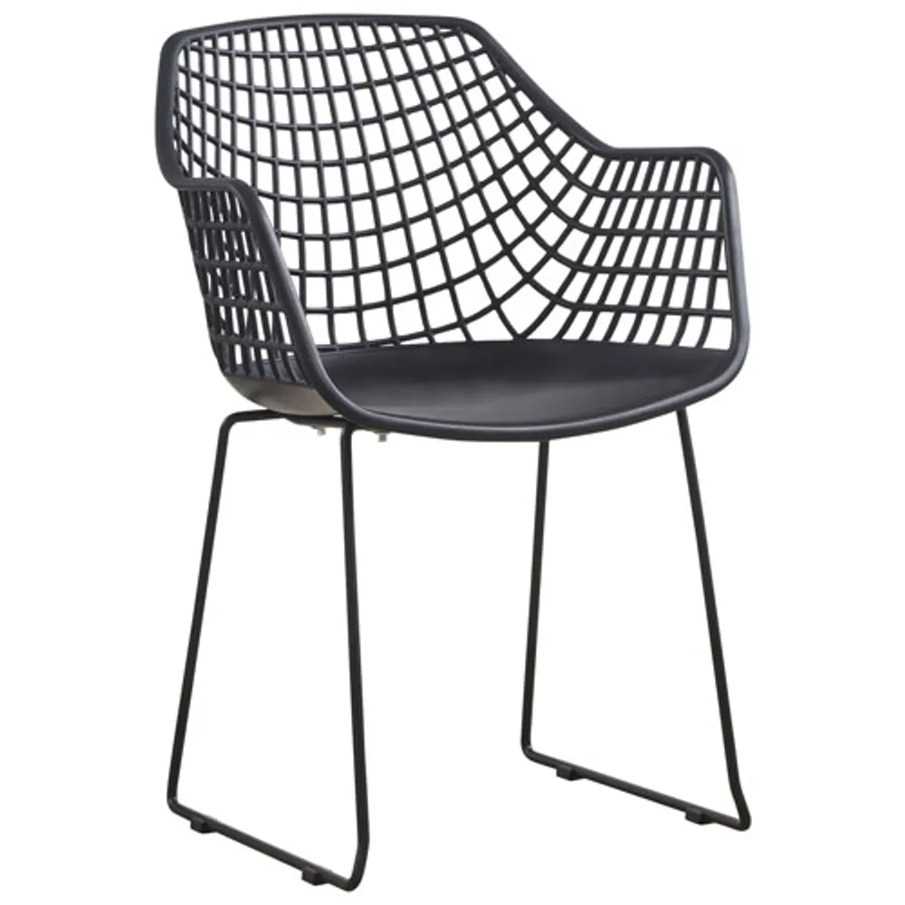Honolulu Plastic Patio Chair - Set of 2 - Black