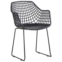 Honolulu Plastic Patio Chair - Set of 2 - Black