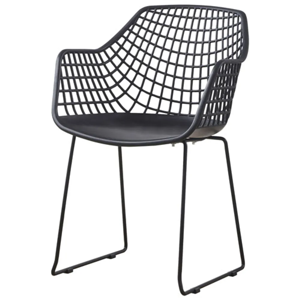 Honolulu Plastic Patio Chair - Set of 2 - Black